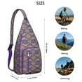 thumbnail image 3 of Gym Sling Bag for Women - Anti-Theft Crossbody Backpack, Lightweight Waterproof Floral Print Boho Shoulder Bag, 3 of 4