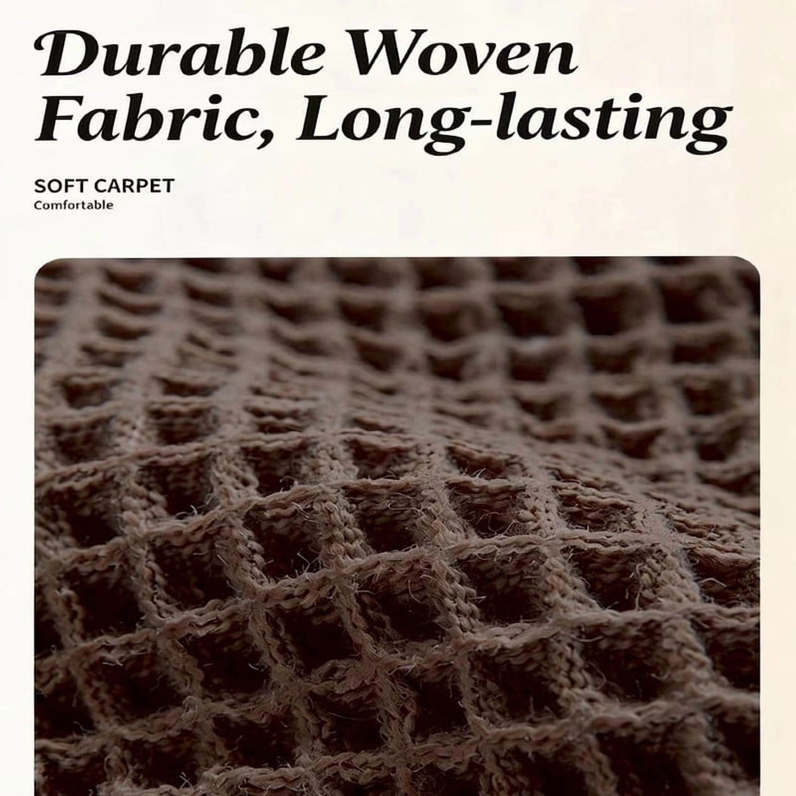 Muddy Rug, Boho Bathroom Decor Rug with Tassels: Waffle Weave Bath Mat, Ultra-Soft, Non-Slip, Super Absorbent & Quick Dry for Bathroom Floor, Machine Washable, 17"x24", Coffee Brown