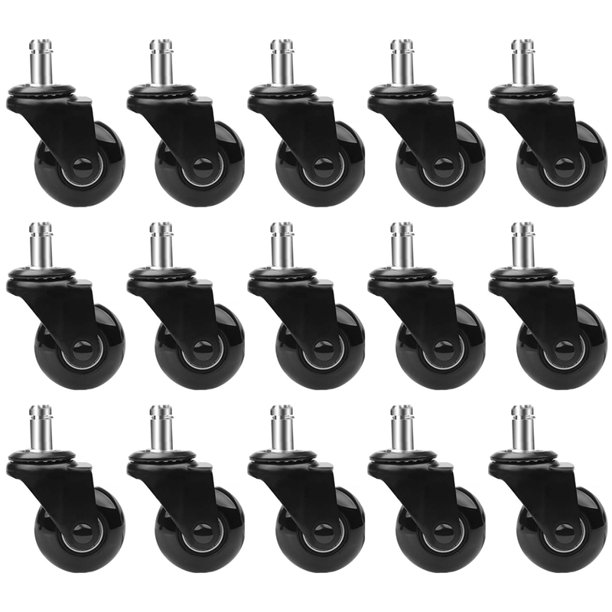 15 Pcs Replacement Chair Caster Wheels 2 Inch, Heavy Duty Wheels with