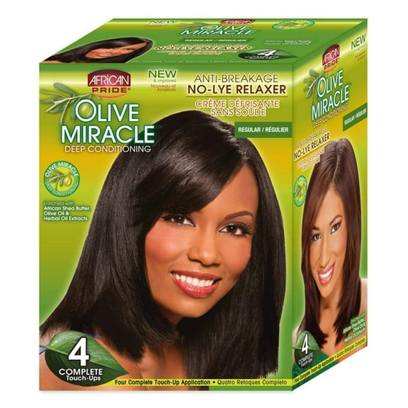 African Pride Olive Miracle Deep Conditioning Relaxer, 4 Touch up Regular