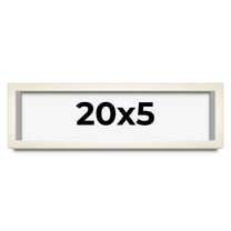 20x5 Frame White Wheat Solid Wood Picture Frame | Moulding Width 0.75 Inches | Interior Depth 0.5