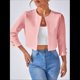thumbnail image 5 of Chaquetas Casuales para Mujer, Chaqueta Corta con Abertura Frontal Rosa XXL, 5 of 7