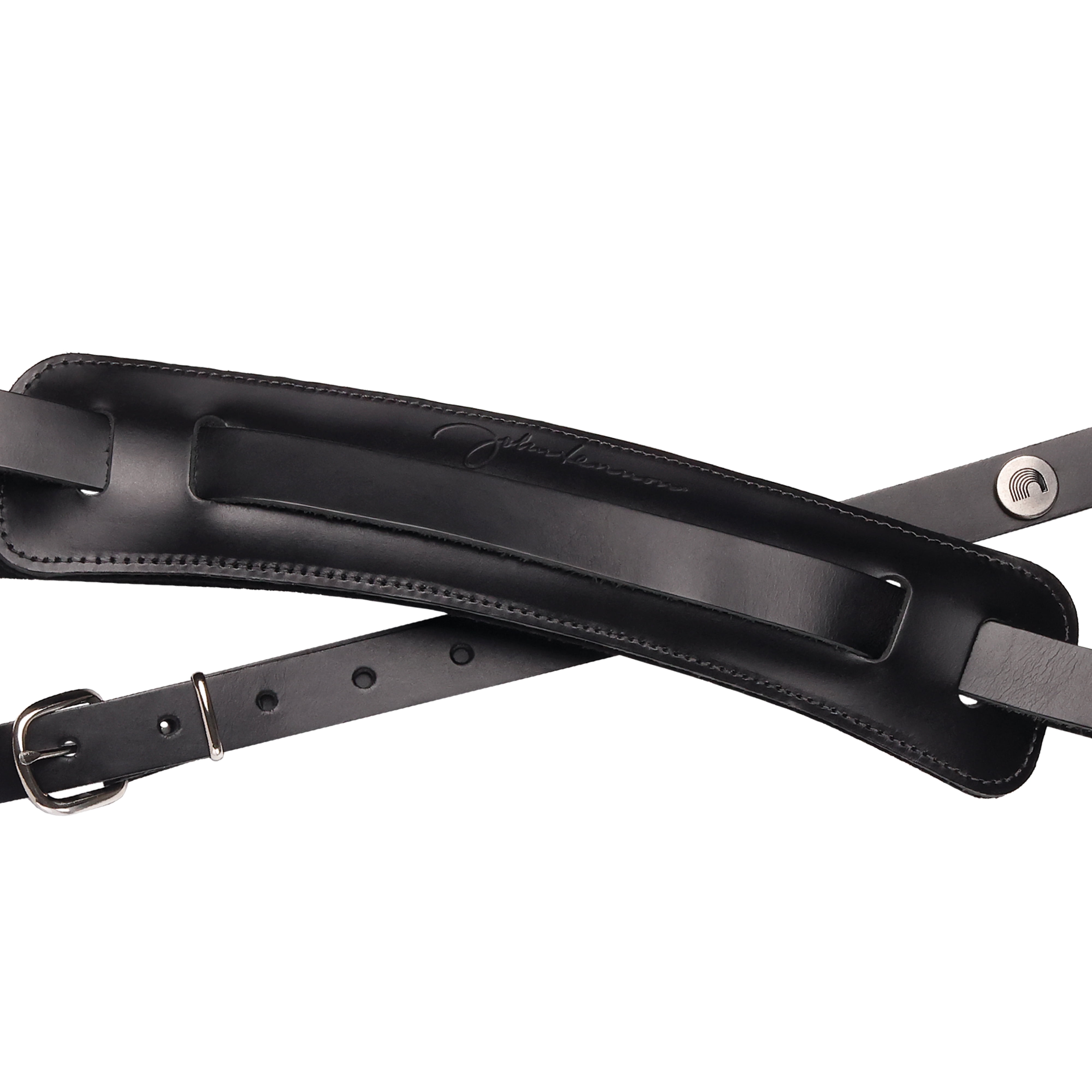 D'Addario John Lennon Leather Guitar Strap Black