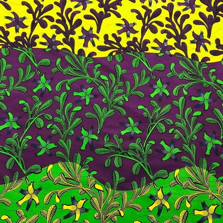 African Print Fabric Cotton Ankara 44 Inches Sold By The Yard (90202-3)
