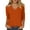 Orange, variant on Bibifish T-Shirts For Women Cozy Fall Winter Soft 3/4 Sleeve V Neck With Bottons Tops Basic Casual Workout Tee Shirts Outfits