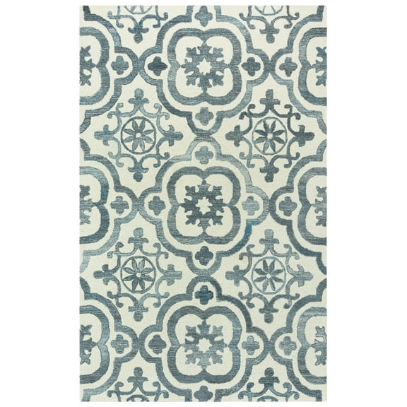 Rizzy Rugs Matrix Area Rug MRX103 Ivory Rings Loops 5' x 7' 6" Rectangle