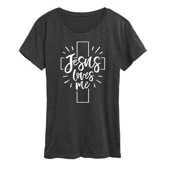 Instant Message - Jesus Loves Me - Women's Short Sleeve Graphic T-Shirt