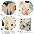 thumbnail image 3 of Designart "Pink Blue Mid Century curious Wonders III" Mid-century Metal Art Living Room, 3 of 5