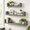 Weathered Gray, variant on White Floating Shelves Set Of 3 Solid Wood Wall Mounted