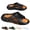 Black Orange, variant on Mens Slip On Shoes, Men's Slide Sandal with Massage Footbed EVA Cushion Thick Sole for Men, Breathable Beach Pool Shower Slides