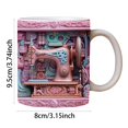 thumbnail image 2 of Hearth & Gear Insulated Double Wall Glass Coffee Mug With Handle And Lid For Hot And Cold Beverages Drinking Vacuum Insulated Coffee Mug Ceramic Mug Set with Words Ceramic Coffee Mugs with Lids Hen, 2 of 6
