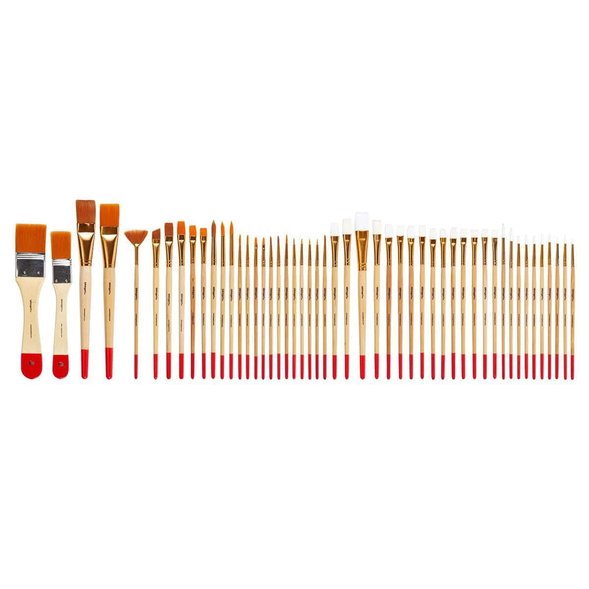 Kingart, Multicolored Value Pack Brushes, Set of 50, All Ages