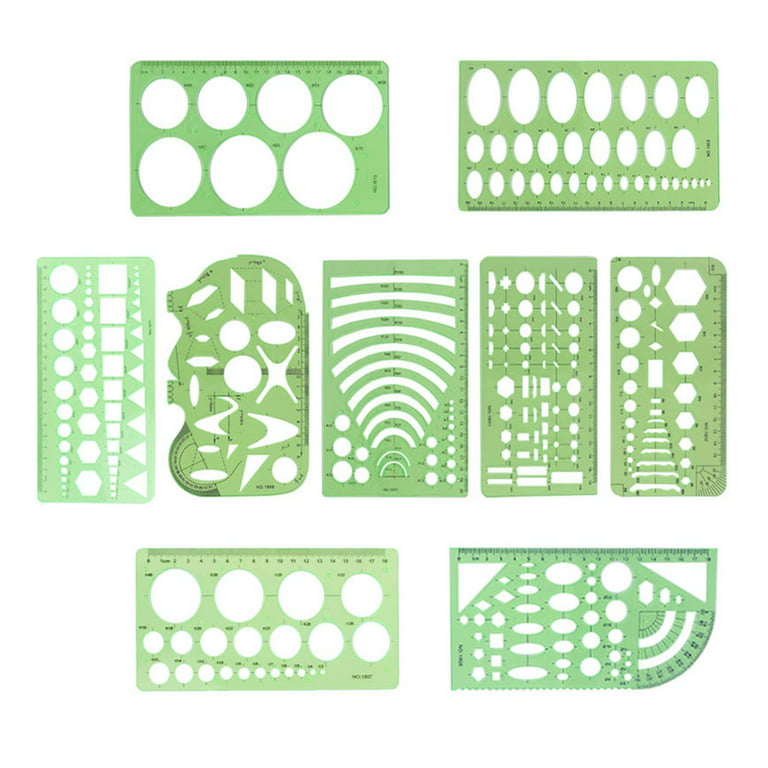TureClos 1 Set Circle Stencil Plastic High-quality Convenient Use  Eye-catching Templates for Drafting Exquisite Appearance Long Lifespan Type  1 