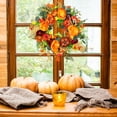 thumbnail image 5 of 2PCS Fall Peony and Pumpkin Wreath, Artificial Fall Wreath for Front Door for Front Door, Fall Wreath Autumn Halloween Decorations Indoor and Outdoor (Colorful , 17.7inches), 5 of 6