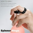 thumbnail image 6 of YIEMEEN Exquisite Pattern Beveled Edges Ring 4x Fidget Spinner Rings Stainless Steel Wedding Bands Rings Jewelry for Daily Wear, 6 of 13