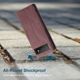thumbnail image 4 of Feishell Slim Wallet Phone Case for Google Pixel 6 Pro 6.7 inch,Premium PU Leather Magnetic Closure Folio ID Credit Card Slots Shockproof Protective Flip Kickstand Phone Cover,Winered, 4 of 6