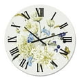 thumbnail image 2 of Designart 'Vintage Bouquet With Chrysanthemums Ii' Traditional Wall Clock, 2 of 5