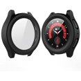 thumbnail image 1 of KOMI Hard Case Compatible with Samsung Galaxy Watch 5 Pro 45mm with Screen Protector, HD Tempered Glass Screen Protector Cover Overall Protective Cover, 2 Pack, 1 of 5