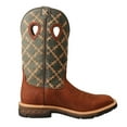 thumbnail image 2 of TWISTED X Men's 12in Western Work Boots, Color: Mocha & Slate, Size: 11.5, Width: D, 2 of 5