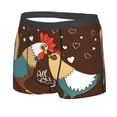 thumbnail image 2 of Wukai Rooster And Chicken Print Men’s Underwear Breathable Boxer Briefs,&nbsp;Moisture Wicking & Breathable-Large, 2 of 7