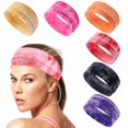 thumbnail image 1 of Diademas elásticas para entrenamiento deportivo, diademas para pelucas, diademas para yoga, diademas que absorben el sudor, diademas elásticas con efecto tie-dye, antideslizantes, de, 1 of 8
