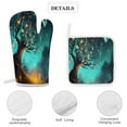 thumbnail image 4 of Landscape Butterfly Oven Mitt And Pot Holder Set Oven Glove for Kitchen Baking Cooking Grilling, 4 of 6