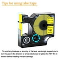 thumbnail image 4 of GREENCYCLE 4PK Compatible for DYMO 18490 12mm 1/2" Black on Yellow Industrial Flexible Nylon Label Maker Tape, 4 of 7