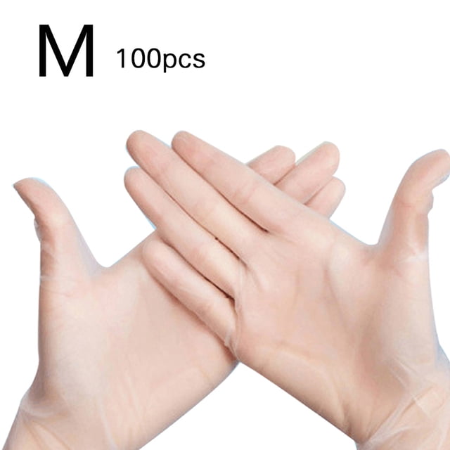 Guantes elásticos de PVC de alta densidad para limpieza y tatuajes, para uso doméstico y cosmético, paquete de 100