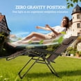 thumbnail image 4 of Outsunny Ensemble de 2 Chaises à Gravité Zéro avec Porte-Gobelet, Appuie-Tête, Brun, 4 of 10