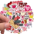 thumbnail image 4 of De Amor Impermeables Para Sobres, Álbumes De Recortes, Botellas De Agua, Portátiles, Bodas, Ventanas De Coches, Pegatinas De Vinilo Para Adultos Y Mujeres, Regalo 50 Pegatinas Methold EL015810-00, 4 of 5