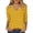 Yellow#9527, variant on CONZONE Womens Summer T-Shirts 3/4 Sleeve T Shirts for Women Casual V Neck Dot Graphic Lightweight Tees Soft Cozy Dailywear