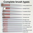thumbnail image 3 of LNGOOR 13PCS Professional Makeup Brush Set  Soft Polyester Bristles For Flawless Beauty  Hypoallergenic Nylon Bristles  All Skin Types, 3 of 6