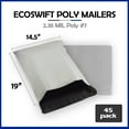 thumbnail image 3 of EcoSwift Brand Premium Poly Shipping Bag Waterproof Durable Self-Seal Mailer 2.35 Mil, 14.5 in. x 18 in. (Size 7s), Solid Gray, 45-Pack, 3 of 5