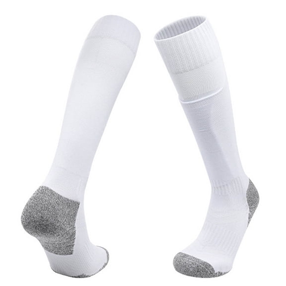 Virmaxy Unisex Kids Terry Sole Over The Knee Soccer Socks Thick Breathable Stockings Socks for Training Matches and Sports Activities, for 6-17Y