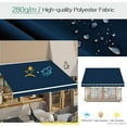 thumbnail image 5 of YODOLLA 13'×9.8' Manual Retractable Awning Sun Shade Patio Awning Cover Outdoor Patio Canopy Sunsetter Deck Awnings with Manual Crank Handle, Dark Blue, 5 of 8