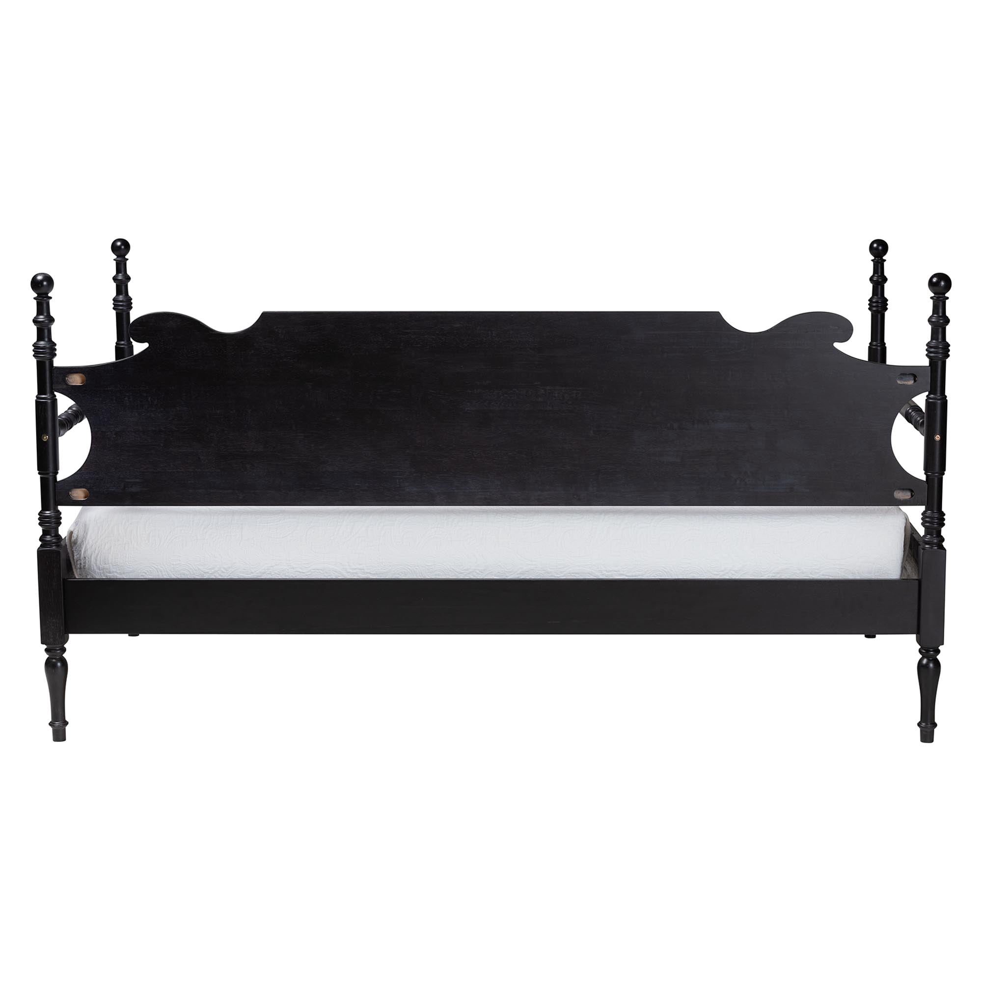 Baxton Studio Gaetano Coastal Daybed, Twin, Black
