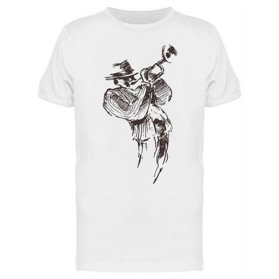 Man Playing The Trumpet T-Shirt Men -Image by Shutterstock, Male Large