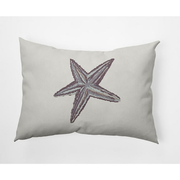 E by Design Starfish Nautical Indoor/Outdoor Lumbar Throw Pillow