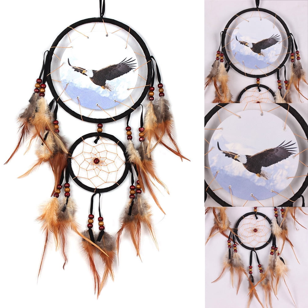 Animal Handmade Dream Catcher with Feathers Car Wall Hanging Decor Eagle - Animal Handmade Dream Catcher with Feathers Car Wall Hanging Decor Eagle -