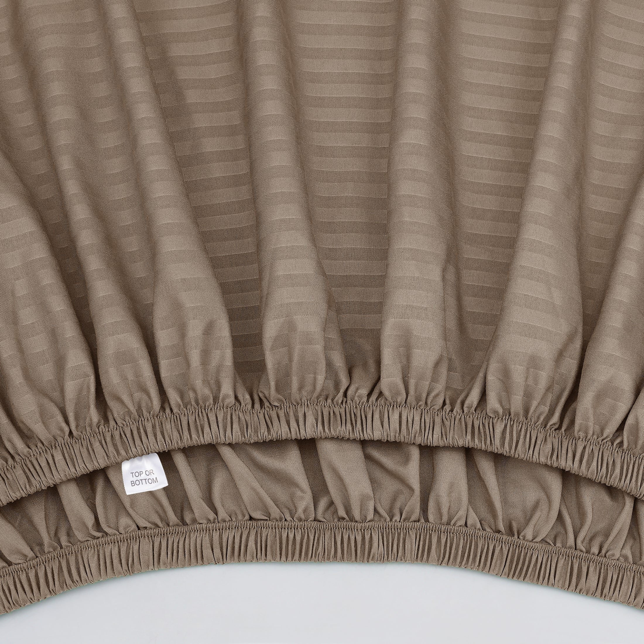 Mainstays Super Soft Brushed Microfiber Bed Sheet Set, Brown Bag Embossed Stripe, Full, 4 Piece