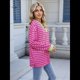 thumbnail image 5 of Sudadera Holgada Informal de Larga con Cuello Redondo y Bloques de Color para Mujer Rosa XXL, 5 of 10