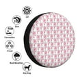 thumbnail image 4 of Naloa Flamingo On Checkered PVC Leather Spare Tire Wheel Cover for Car Truck SUV Camper Trailer Universal Fit many size17 inch, 4 of 6