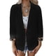 thumbnail image 1 of Blazer De Solapa Con Pu?os De Leopardo, Bolsillos Laterales De Color Sólido Blazer De Mujer Suave De Manga Larga Para Ir De Compras A La Oficina ANGGREK Otros, 1 of 5
