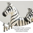 thumbnail image 5 of Hand-Carved Wooden Zebra Statue – Set of 2 Natural Wood Animal Figurines, Rustic Tabletop Decor for Living Room, Shelf, Office – Unique Home Accent, 5 of 9
