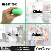 CanDo TheraPutty Scented Hand Exercise Putty For Rehabilitation, Exercises, Hand Therapy, Occupational Therapy, Green, apple scented, 2 Ounces