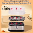 thumbnail image 4 of Halreactody Smart Egg Cooker with Auto Shut, Multifunctional Stainless Steel Egg Cooker, Holds up to 6 eggs, also steams other foods, and includes anti-scald tongs for safe handling (2 PCS), 4 of 9