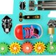 thumbnail image 5 of Tablero ocupado de madera, alfileres y pestillo de juguete educativo Montessori con hebilla de metal y juego de mesa ocupado, 5 of 5