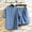 Blue, variant on HOMADLES Mens Summer 2 Piece Outfits Short Sets Linen Shirt and Short Black 3XL