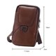 thumbnail image 5 of Bolsa cruzado de cuero de vaca riñonera portátil para hombre informal suave para el trabajo (marrón) Tmvgtek Para estrenar, 5 of 5