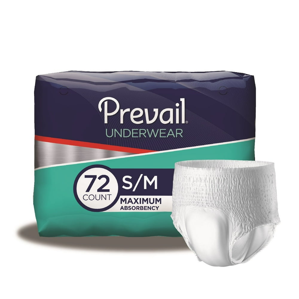 Prevail Maximum Absorbency Incontinence Underwear, Small/Medium, 18